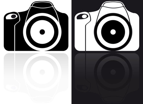 reflex black and white icon