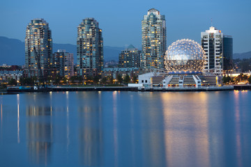 Obraz premium Vancouver B.C., Canada Skyline, skyline photography