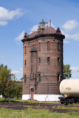 Water tower at railway station Tayshet