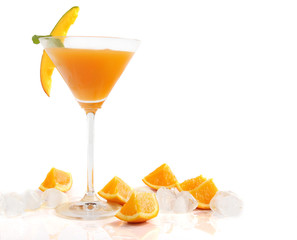 Summer fresh drink, isolated on white background