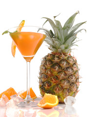 Cold summer drink, isoalted on white background