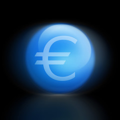 Euro Kosten Zahlung kasse button leuchtend glossy