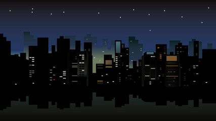 Night city view.