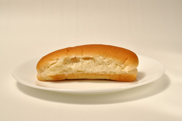 A bun on a plate.