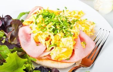 Scrambled egg toast
