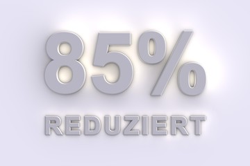 85 % reduziert