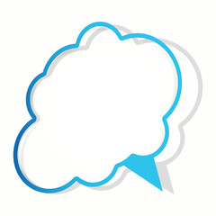 Cloud sticker in the form of an empty frame for your text.