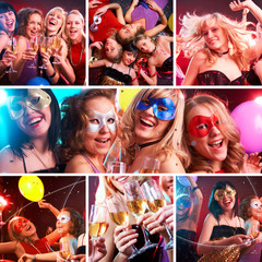 colorful collage of  photos from the party