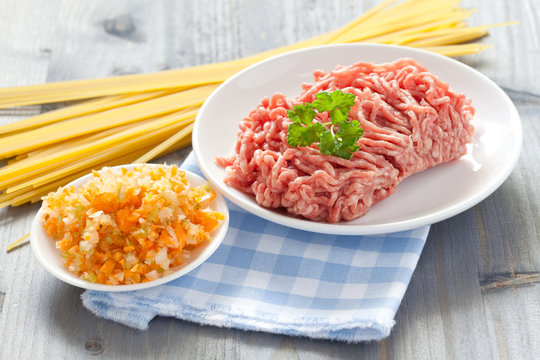 Zutaten f&uuml;r Bolognese