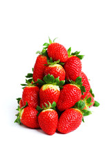 strawberry pile isolated