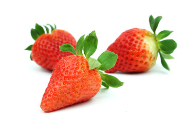 strawberry pile isolated