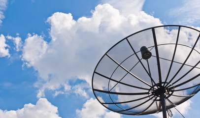 Satellite dish black