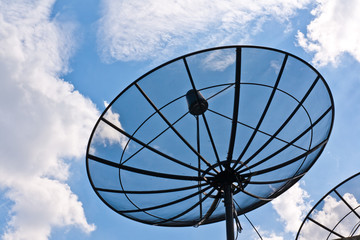 Satellite dish black