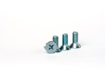 bolts on the white background