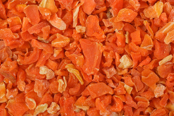 Food background: dried carrot