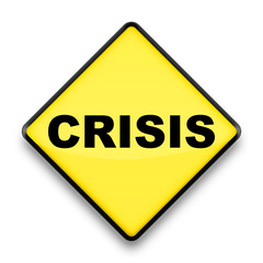 crisis - yellow warning sign