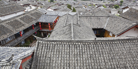 traditional chinese houses in lijiang, yunnan, china