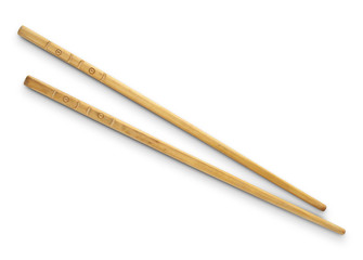 Chopsticks in white background