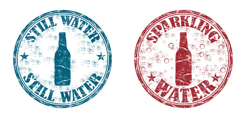 Still and sparkling water stamps