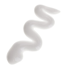 Face moisturizer (cream) sample, isolated on white