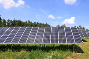 Solar Power Station in the green Nature