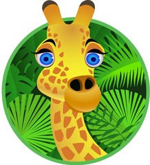Naklejki  giraffe cartoon