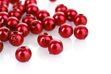 Color beads isolated on white
