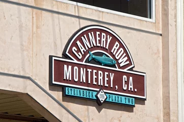 Fotobehang Cannery Row Sign on the Pedestrian Walkway in Monterey Californi © Darlene Christensen