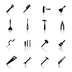 Fototapeta premium Icons set tools