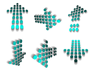 Halftone arrows