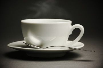Cup of hot coffee