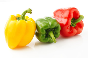 peppers on white background