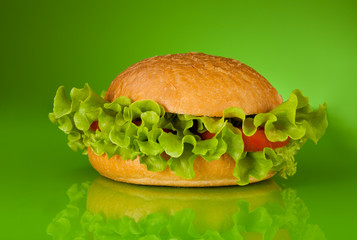 Healthy hamburger without meat