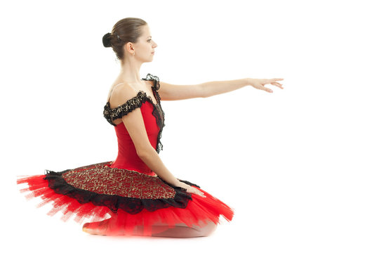 Graceful Classic Dancer With Red Tutu