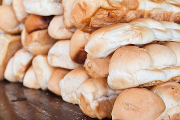 Stack of Bread for fish or another animal