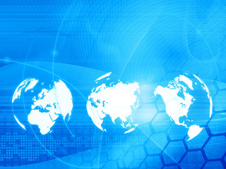 world map technology style