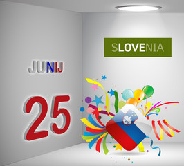 National Holiday 3D Calendar Slovenia