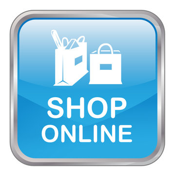 "SHOP ONLINE" Web Button (add to cart order buy now my basket)