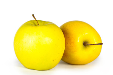 Two ripe, juicy apples.