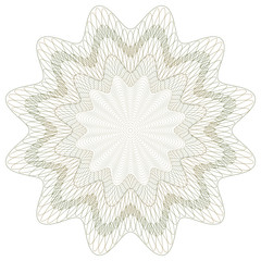 Rosette - Guilloche, Zertifikate, Dekoration, Muster, Rosetta