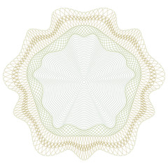 Rosette - Guilloche, Zertifikate, Dekoration, Muster, Rosetta