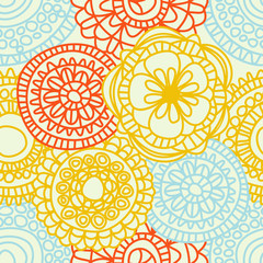 Abstract floral seamless pattern