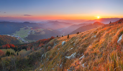 Fototapeta premium Last sun in mountain