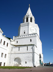 Fototapeta na wymiar Spasskaya (Zbawiciela) Tower of Kazaniu Kremla, Rosja