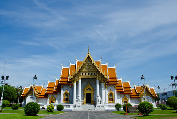 Naklejka premium Wat Benchamabopitr Dusitvanaram, Bangkok, Thailand