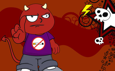 demon kid cartoon background4