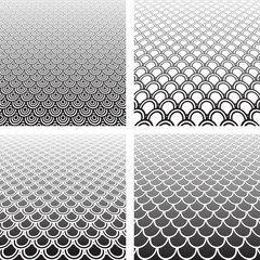 Abstract textured backgrounds set. © troyka