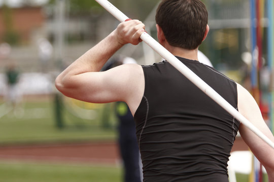 Male Athlete With A Javelin