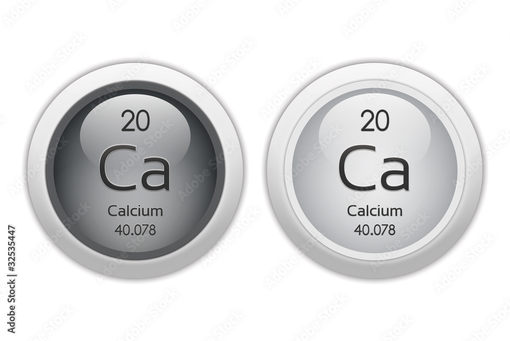 Poster calcium - two glossy web buttons
