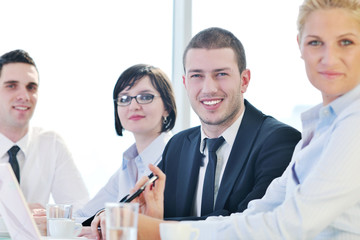 group of business people at meeting